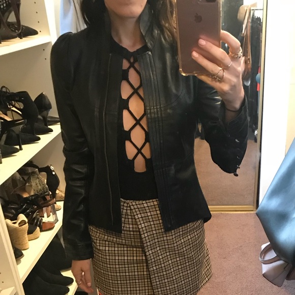 Ya-Ya Black Leather Jacket - Picture 2 of 5